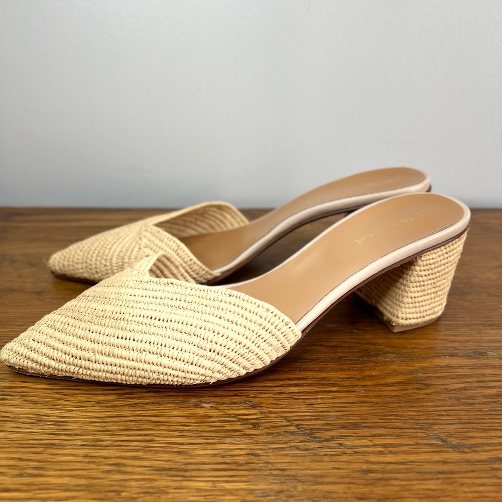 EUC Le Mogador Size 39 (Size 9) • Tan Jute Lapa Mule Slides Tuckernuck. - Picture 4 of 7